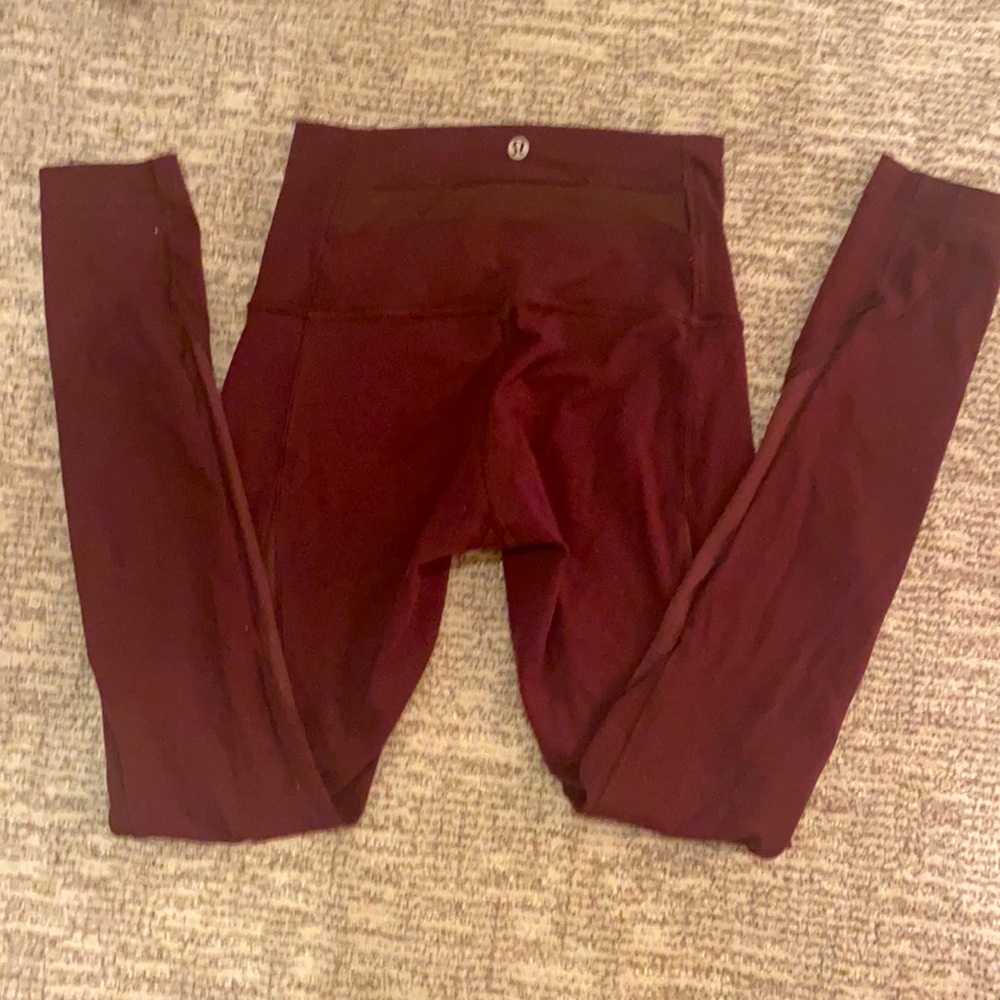 Maroon Lululemon Leggings size 4